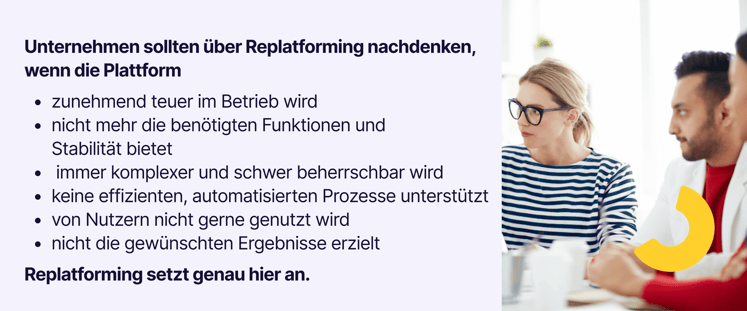 Gründe für Replatforming - Platoyo - kompakte Übersicht